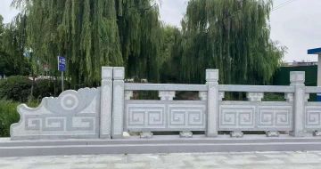 咸阳 芝麻灰桥栏杆、河道栏杆安装效果