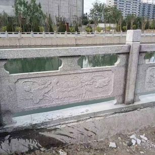 咸阳 芙蓉白大花桥梁、河道，石材栏杆、围栏、护栏