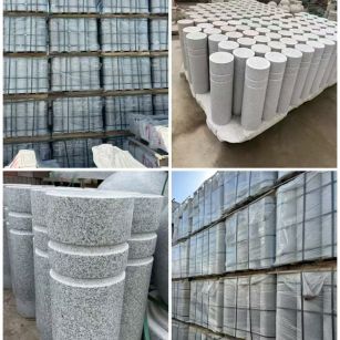 咸阳 芝麻白花岗岩挡车柱、隔离柱多少钱