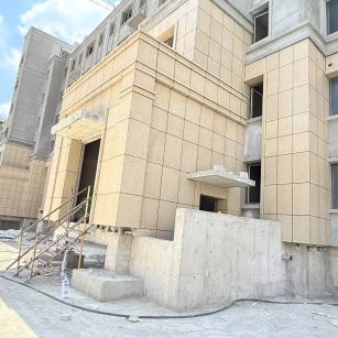 咸阳 黄金麻干挂，工地实拍