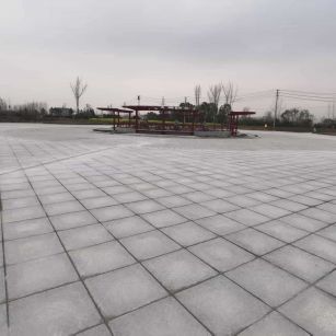 咸阳 芝麻白火烧面-公园广场地铺效果