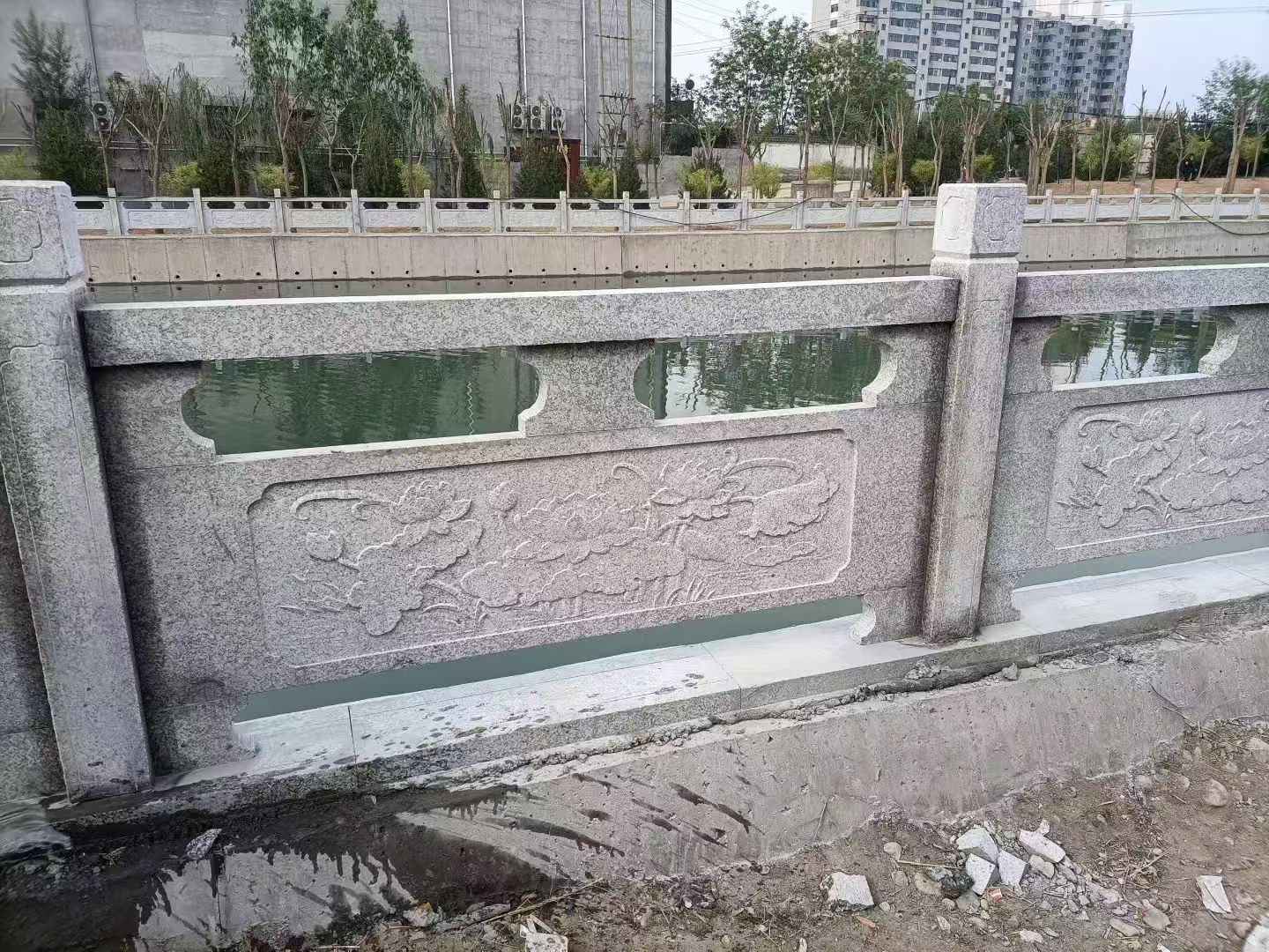 咸阳 芙蓉白大花桥梁、河道,石材栏杆、围栏、护栏