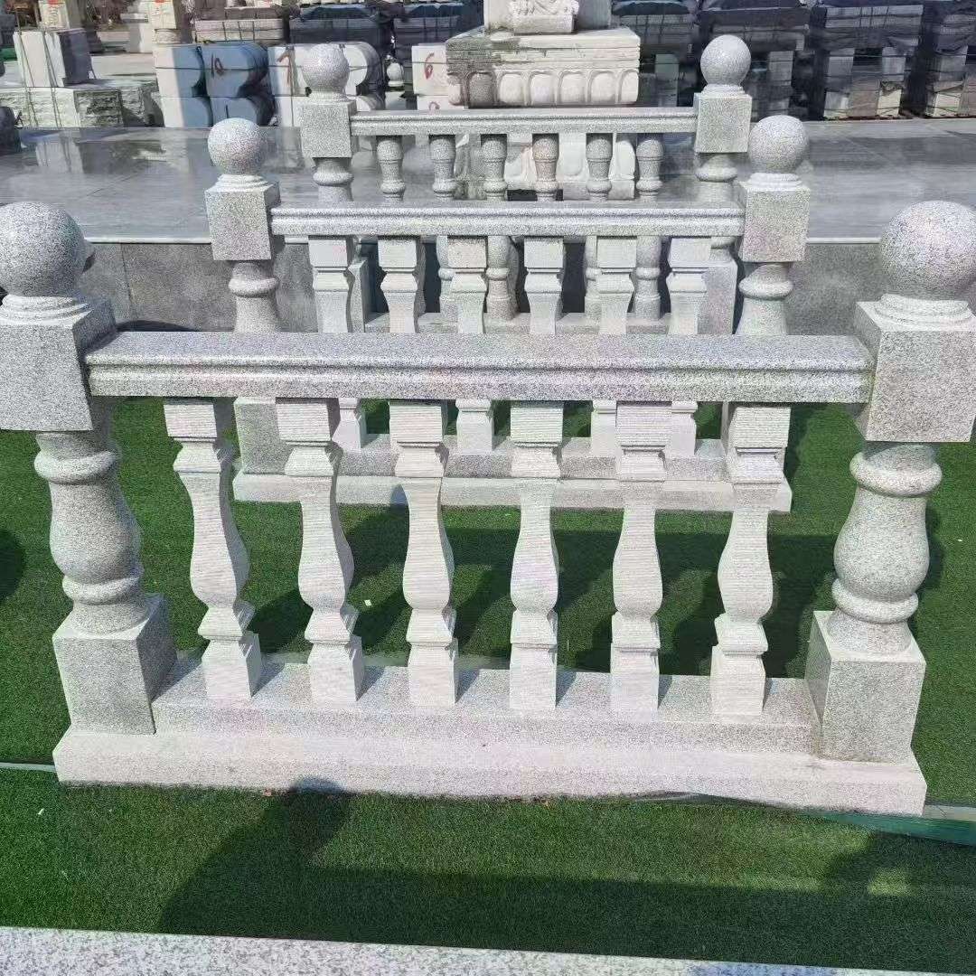 咸阳 别墅石材栏杆特写